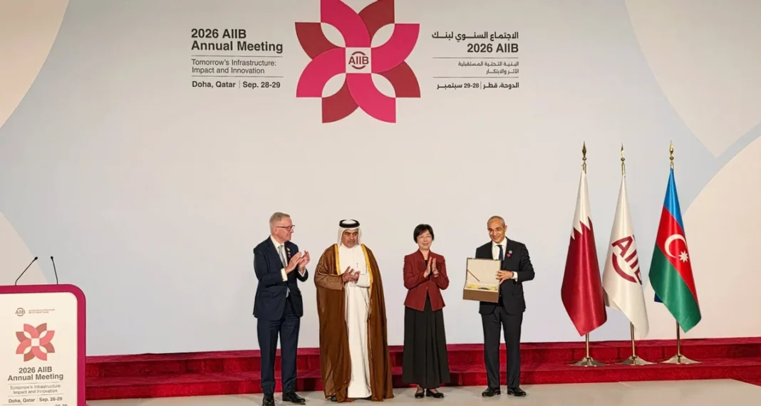 aiib-azerbaijan-2027 Церемония передачи Азербайджану права провести ежегодное собрание АБИИ