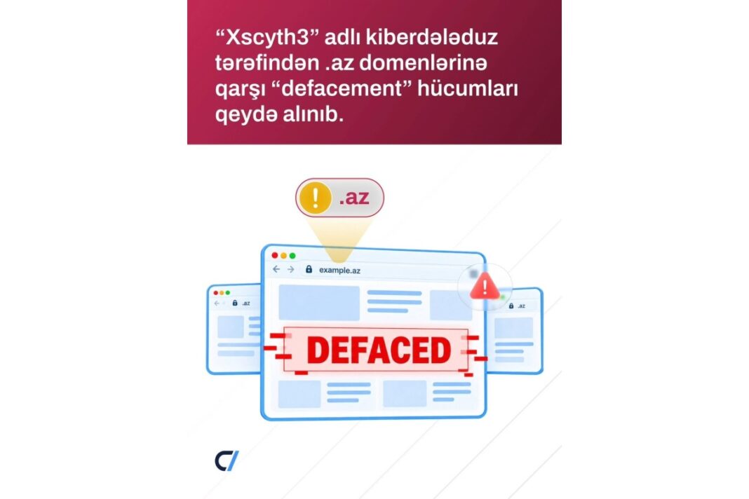 Кибератака на сайты в доменной зоне .az Иллюстрация к предупреждению о кибератаке на сайты в доменной зоне .az