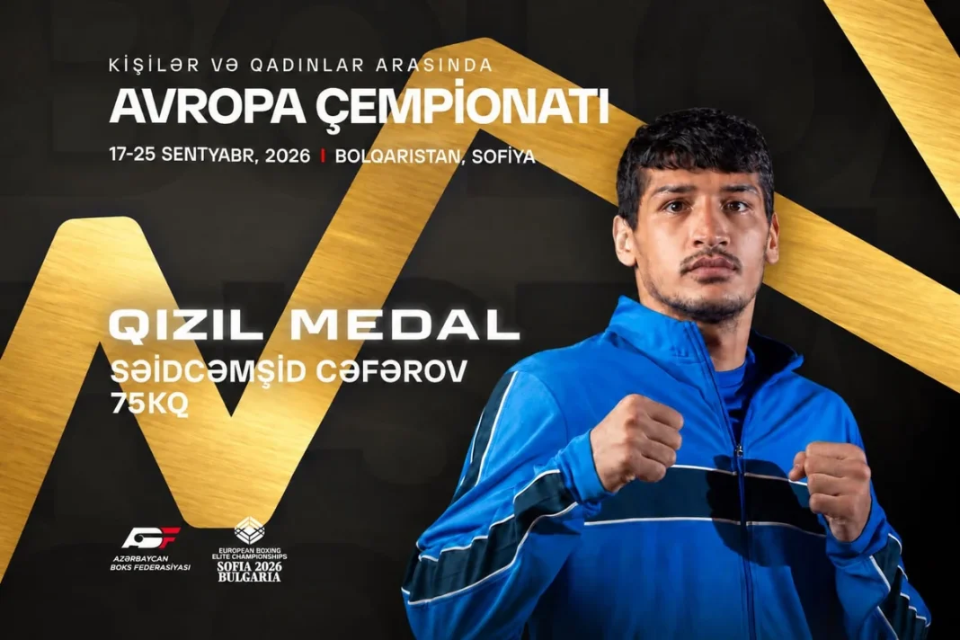 Saidjamshid Jafarov European boxing champion Sofia 2026 Saidjamshid Jafarov after winning the European boxing title in Sofia