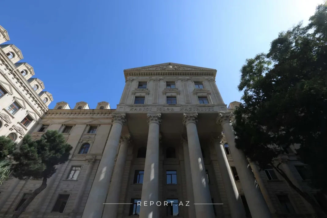 Заявление МИД Азербайджана о мирном процессе Здание Министерства иностранных дел Азербайджана