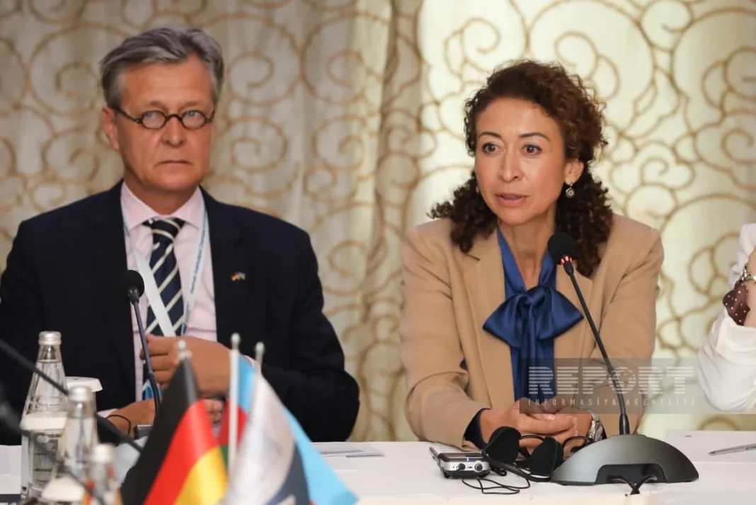 alat-terminals-germany Наргис Вик на пресс-брифинге в Баку