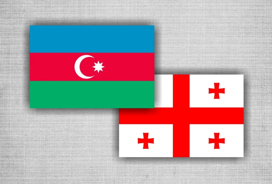 azerbaijan-georgia-border-commission Флаги Азербайджана и Грузии