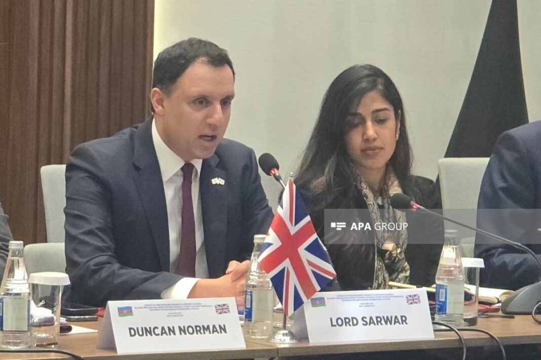 azerbaijan-uk-partnership Государственный министр Великобритании по торговле Анас Сарвар на заседании азербайджано-британской межправительственной комиссии