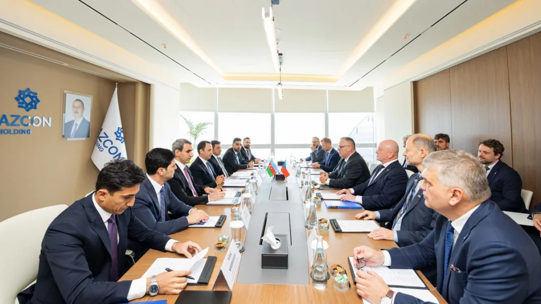 skoda-baku-production Представители Škoda Group, AZCON, Бакинского метрополитена и Азербайджанских железных дорог на встрече в Баку