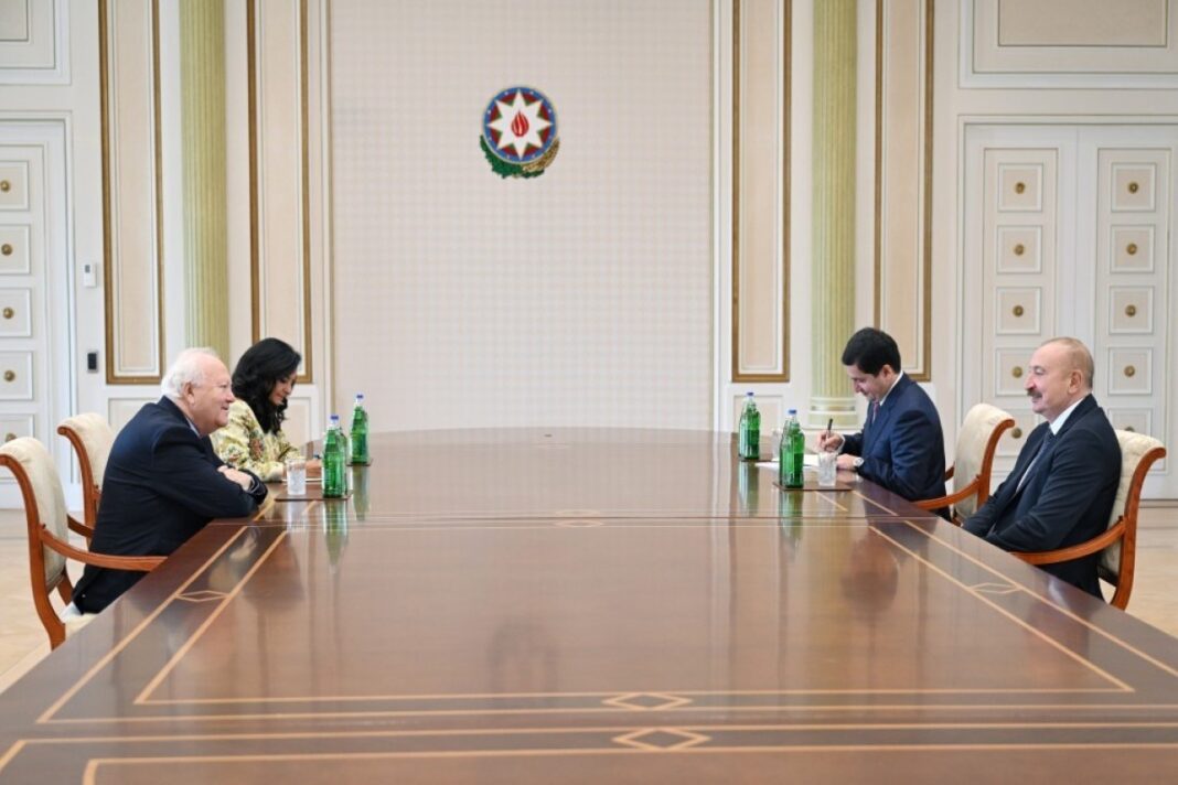un-alliance-baku-oct-26 Ильхам Алиев и высокий представитель Альянса цивилизаций ООН Мигель Анхель Моратинос